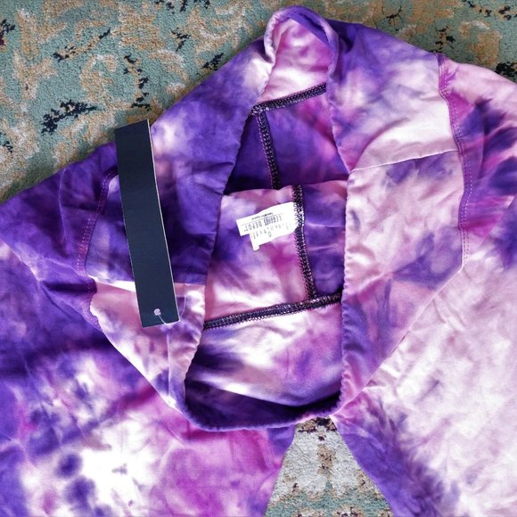 NWT Purple Pink Tie Dye Plus Size Leggings - Picture 5 of 7